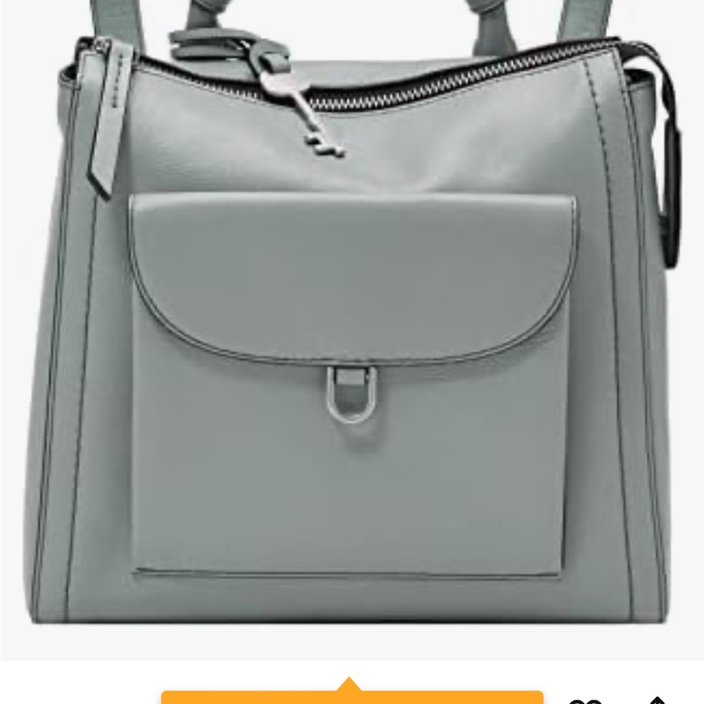 Fossil Parker- Woman’s Mini Convertible Backpack-smokey blue leather - Picture 3 of 16